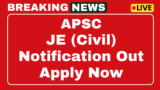 APSC Junior Engineer Recruitment 2025 – Now apply 160 posts