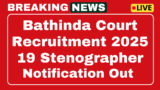 Apply Bathinda Court Stenographer Recruitment 2025 Offline 19 Post