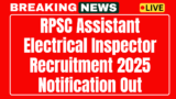 Apply online for RPSC Assistant Electrical Inspector Recruitment 2025 09 posts