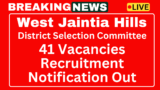 DSC West Genthia Hills Recruitment 2025 notification for 41 posts