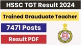 Haryana HSSC TGT Result 2024