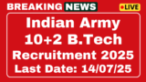Indian Navy 10+2 (B.Tech) Cadet Entry January 2026 Online Form Check Notification PDF