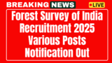 One Survey of India Recruitment 2025 Apply for various vacancies