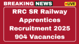 RRC South Western Railway Applicable Application for 2025 904 vacancies