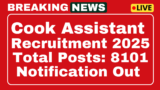 TN Sathunavu Amaiipalar Cook Assistant Recruitment 2025 Notification for 8101 posts