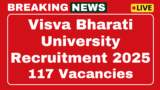 Vishwa Bharati University Recruitment 2025 117 Apply to Associate Professor, Assistant Professor posts